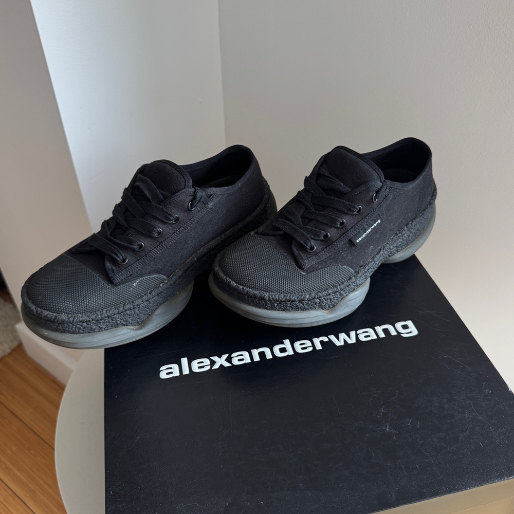 Alexander Wang Black Canvas Sneakers